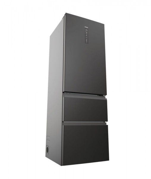 Frigorififco Combi 3 Puertas Haier HTW5618DNPT 185x60cm No Frost D Negro