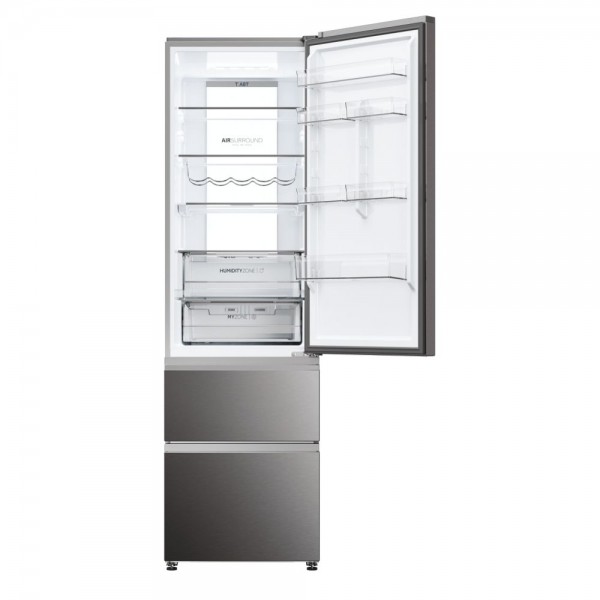 Frigorífico Combi Haier 3 Puertas HTW7620CNMP 205x60cm No Frost C Inox