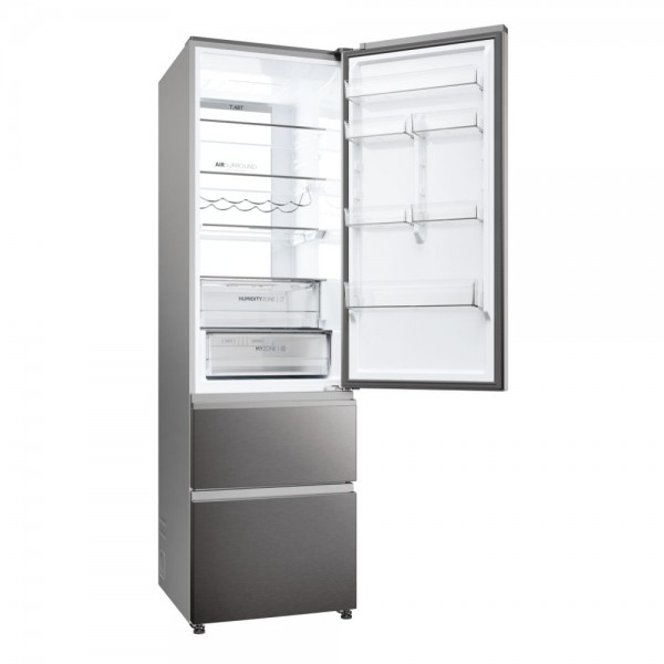 Frigorífico Combi Haier 3 Puertas HTW7620CNMP 205x60cm No Frost C Inox
