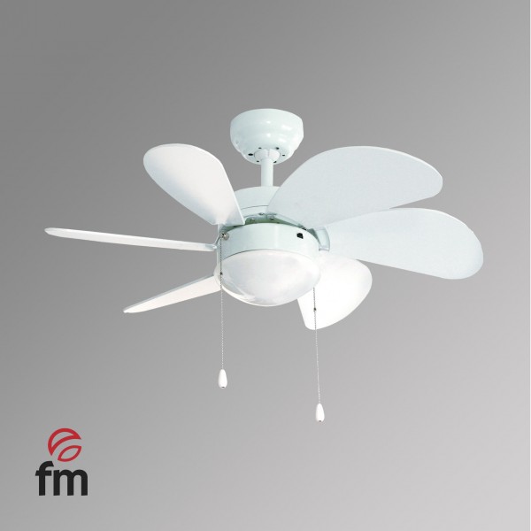 Ventilador Techo FM VT90 75cm  6 aspas luz