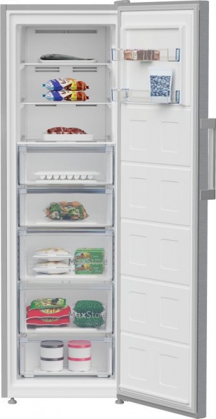 Beko B3RFNE314XB Congelador Vertical 187x60cm  E Gris