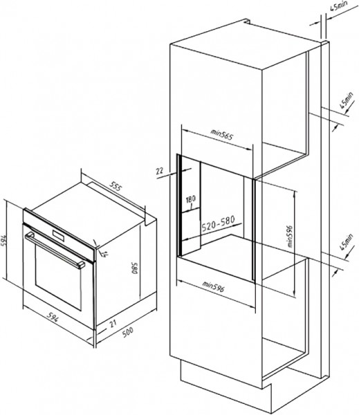 Bolero Hexa M226000 Glass White A Horno Integrable Multifunción