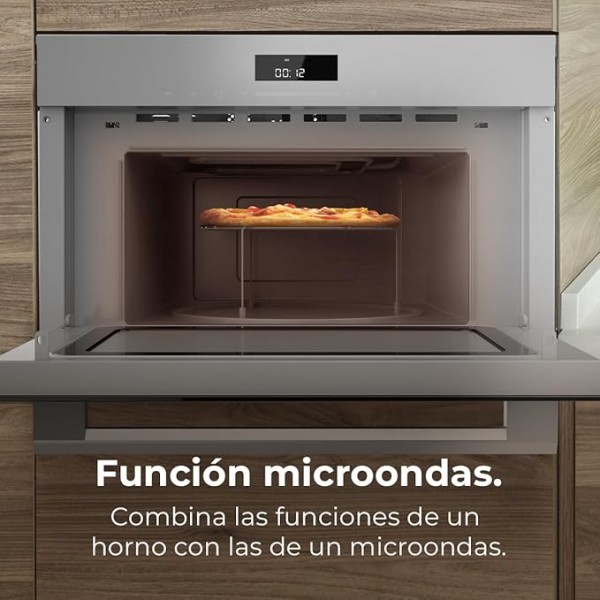 Bolero Hexa MW703800 Glass Grey Horno Compacto 38,2x59,5x50cm