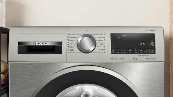 Bosch Serie 6 WGG256ZXES lavadora Carga frontal 10 kg 1400 RPM Acero inoxidable