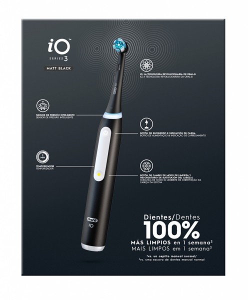 Cepillo Dental Braun Oral-B IO3 NEGRO REFILL