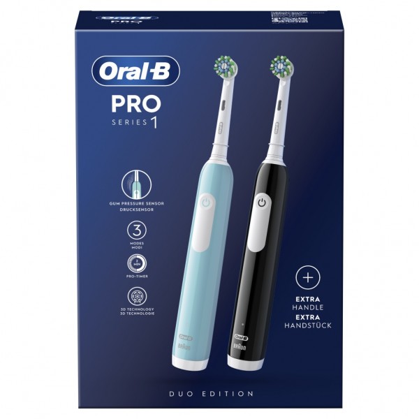 Cepillo Dental Braun Oral-B PRO1 duo negro +azul