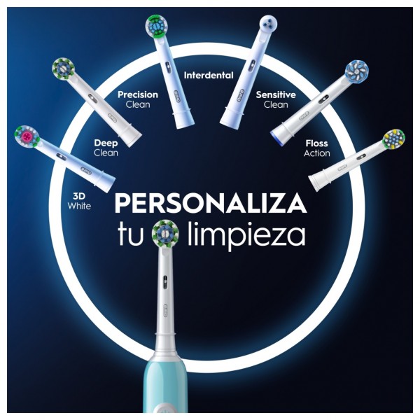 Cepillo Dental Braun Oral-B PRO 1 Turquesa mas 2 recambios