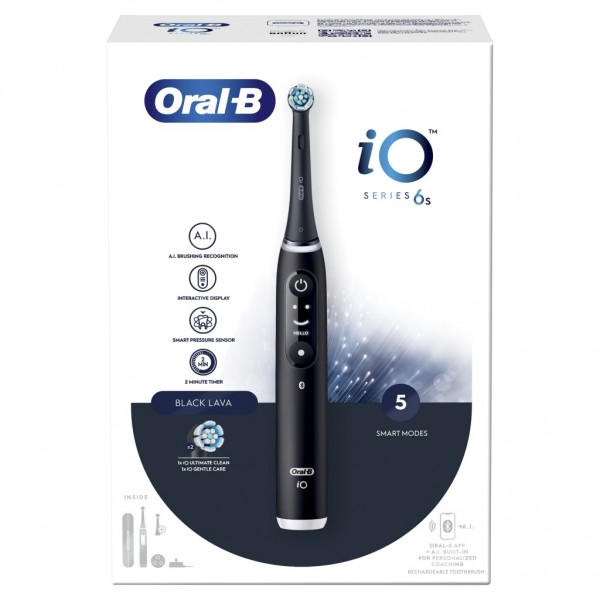 Cepillo de dientes eléctrico ORAL-B iO 6S, Negro