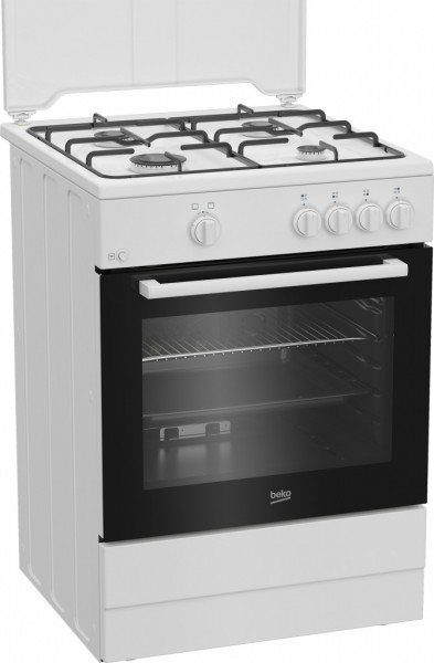 Cocina Beko FBG62000WL 4 fuegos con Horno Gas 85x60 