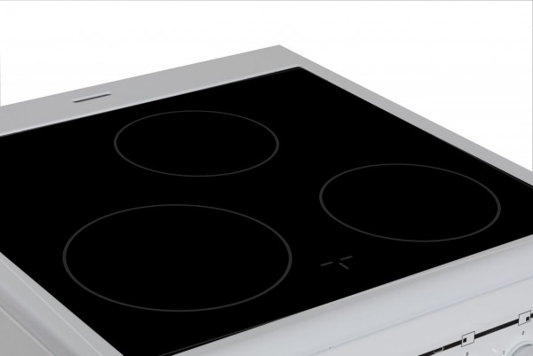 Cocina vitrocerámica Corbero CCSF503VW, Blanco, 55 cm, 3 zonas, A