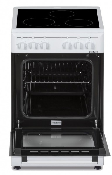Cocina vitrocerámica Corbero CCSF503VW, Blanco, 55 cm, 3 zonas, A