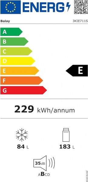 Frigorifico Combi Integrable Balay 3KIE711S cíclico E 177x55cm E