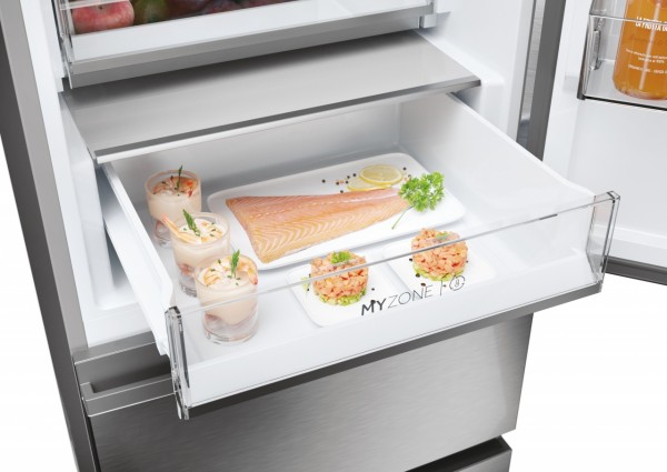 Frigorifico Combi Haier HTW5618ENMG, Inox, 185x60 cm, No Frost, E