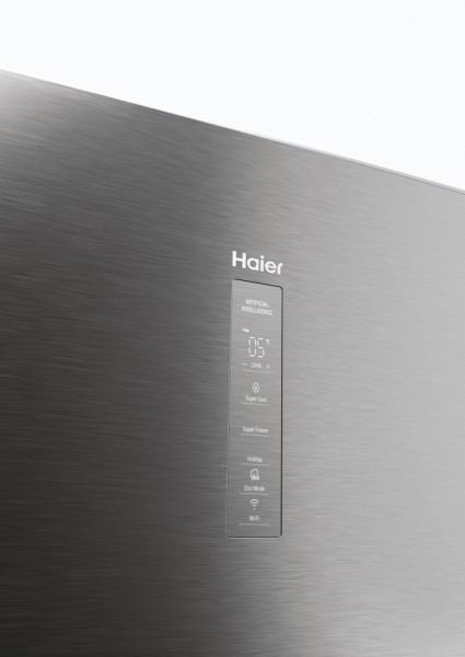 Frigorifico Combi Haier HTW5618ENMG, Inox, 185x60 cm, No Frost, E