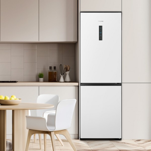 Combi Hisense RB390N4DWD, Blanco, 186 cm, No Frost, D