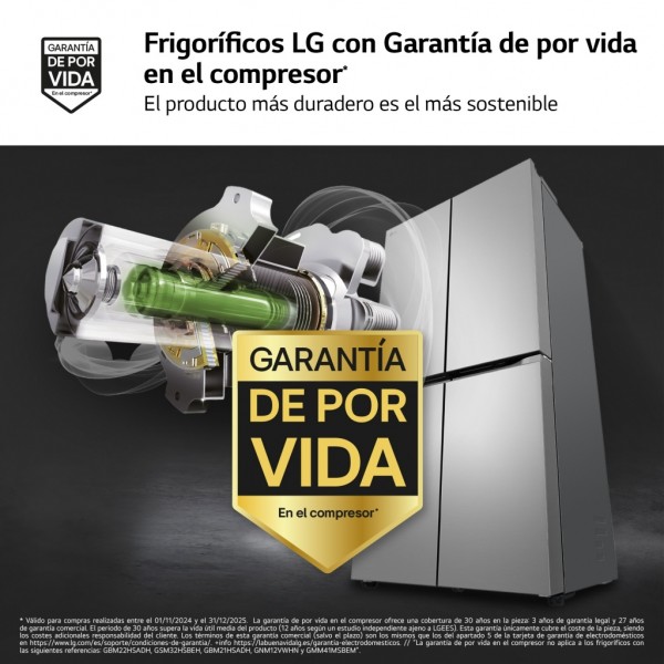 Frigorífico Americano LG GMB860PYDE 179x83cm E Inox