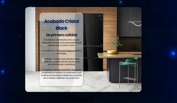 Frigorifico Francés Infiniton FRD-506Q83GEN 183 cm E Total No Frost Ancho 84 cm Crystal Bl