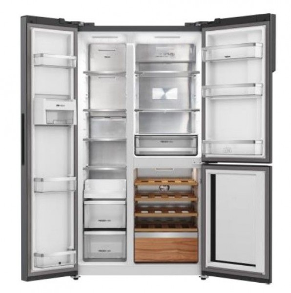 Frigorífico SbS Teka RLF85950 183x84cm E No Frost Cristal negro