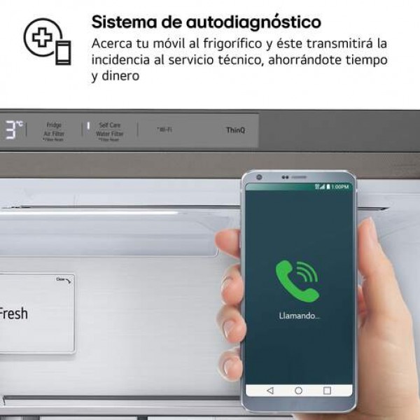 Frigorífico Americano LG GMG960MBEE Clase E 180x92 cm InstaView Toma de Agua Inox