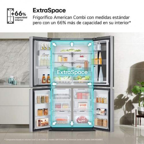 Frigorífico Americano LG GMG960MBEE Clase E 180x92 cm InstaView Toma de Agua Inox