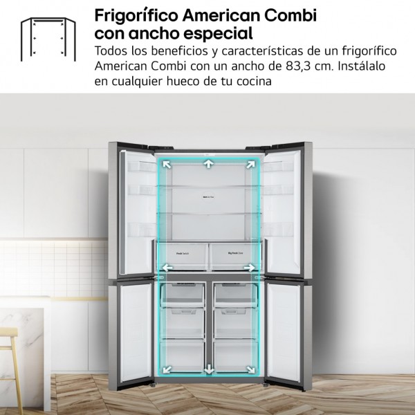 Frigorífico LG Total No Frost E 474 litros plata GMM41MSBEM