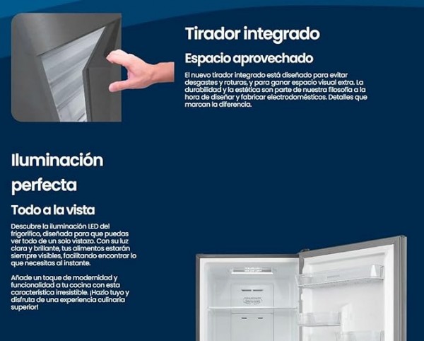 Frigorifico Combi Infiniton FGC-310C88XEE 188x60cm No Frost Inox E