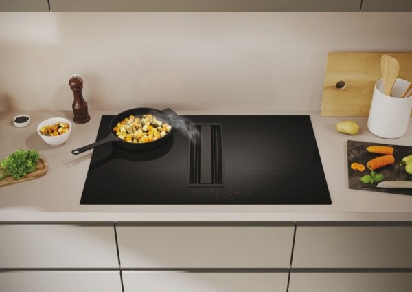 Placa Induccion Candy CIH8I4CF, Extractor Integrado, 80cm
