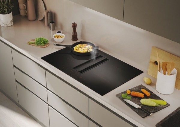Placa Induccion Candy CIH8I4CF, Extractor Integrado, 80cm