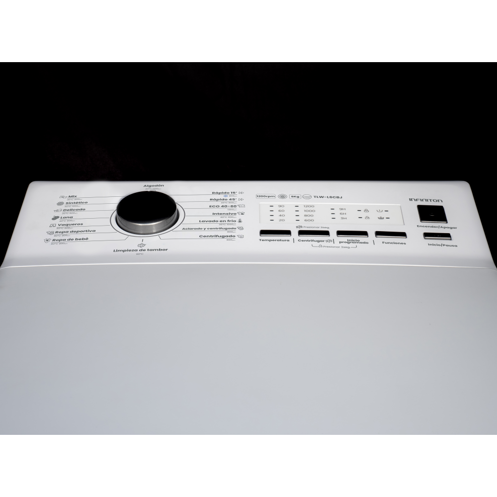 Lavadora Carga Superior Infiniton TLW-L62CBJ 6 kg 1200 rpm C Blanco