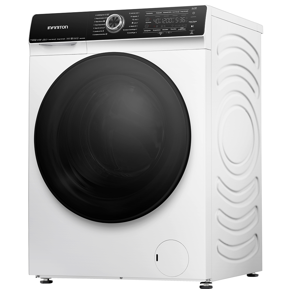 Lavadora carga Frontal infiniton 10kg 1400 rpm WM-R10D Vapor Care y Autodosing