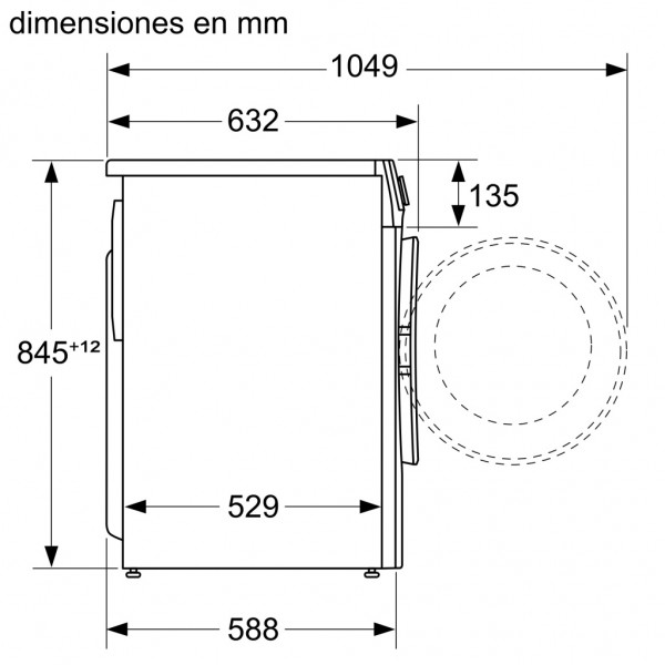 Lavadora carga frontal Bosch WGG254ZXES Inox 10 kg 1400 rpm A