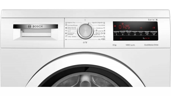 Lavadora carga frontal Bosch WUU28T63ES, Blanco, 8 kg, 1400 rpm, A