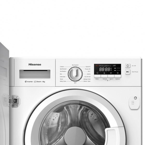 Lavadora Intregral Hisense WF3M841BWIES Blanco 8 kg 1400 rpm A