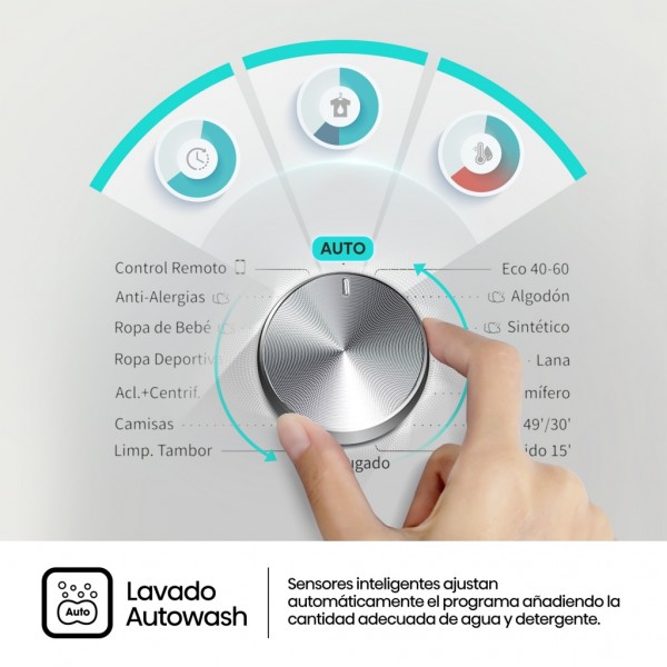 Lavadora carga frontal Hisense WF3S1043BW3, Blanco, 10.5 kg, 1400 rpm, A