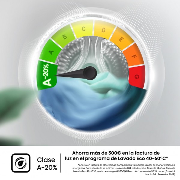 Lavadora carga frontal Hisense WF3S1043BW3, Blanco, 10.5 kg, 1400 rpm, A