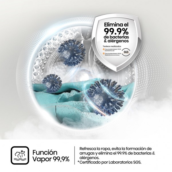 Lavadora carga frontal Hisense WF3S1043BW3, Blanco, 10.5 kg, 1400 rpm, A