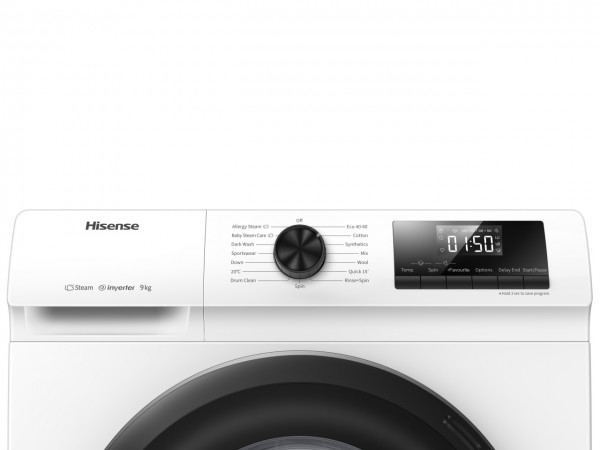 Lavadora carga frontal Hisense WFQP901418VM Blanco 8 kg 1400 rpm B