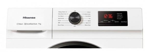 Lavadora carga frontal Hisense WFVB7012EM Blanco 7 kg 1200 rpm D