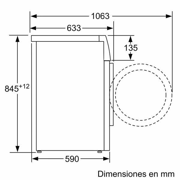 Lavadora carga frontal Siemens WM14N290EP Blanca 9 kg 1.400 rpm A