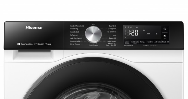 Lavasecadora Hisense WD3S9043BW3, 9+6kg, 1400rpm 