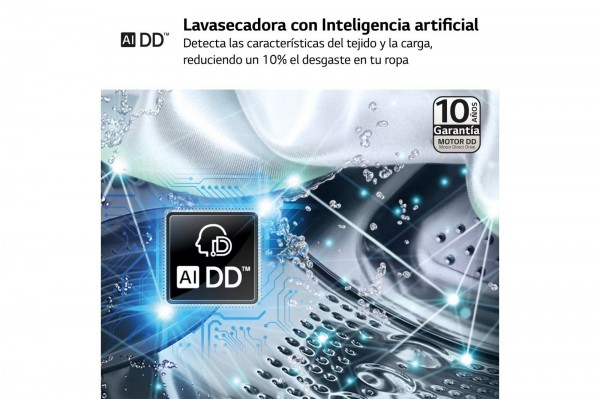 Lavasecadora LG F4DR9513A2W, 13/7kg, 1400rpm, A/D