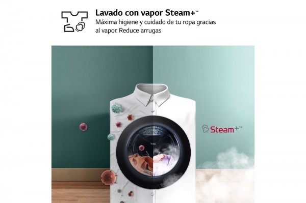 Lavasecadora LG F4DR9513A2W, 13/7kg, 1400rpm, A/D