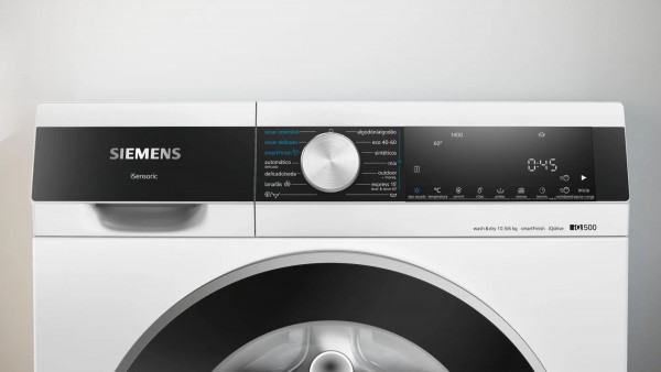 Lavasecadora Siemens WN44G2A0ES, Blanca, lavado 10,5 kg, secado 6 kg, 1.400 rpm, D