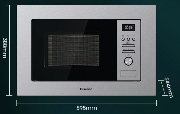 Microondas Hisense BIM320G41X, 20L, Integrable Grill