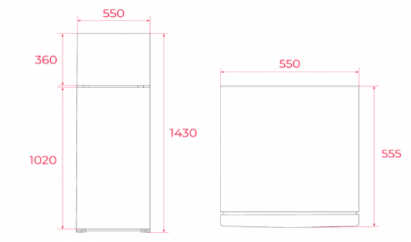 Frigorifico 2 Puertas Teka RFT2500WH 143x55cm E Blanco