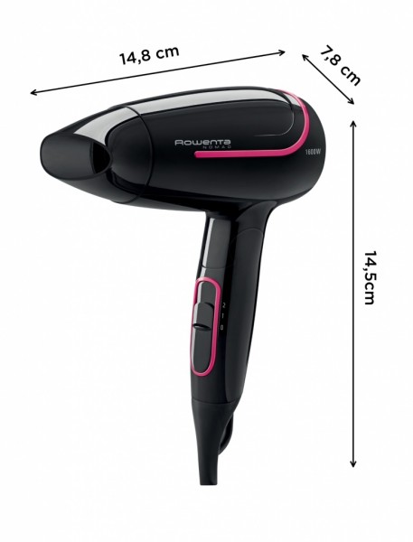 Secador de pelo Rowenta compacto y plegable Nomad 1600 W CV3323