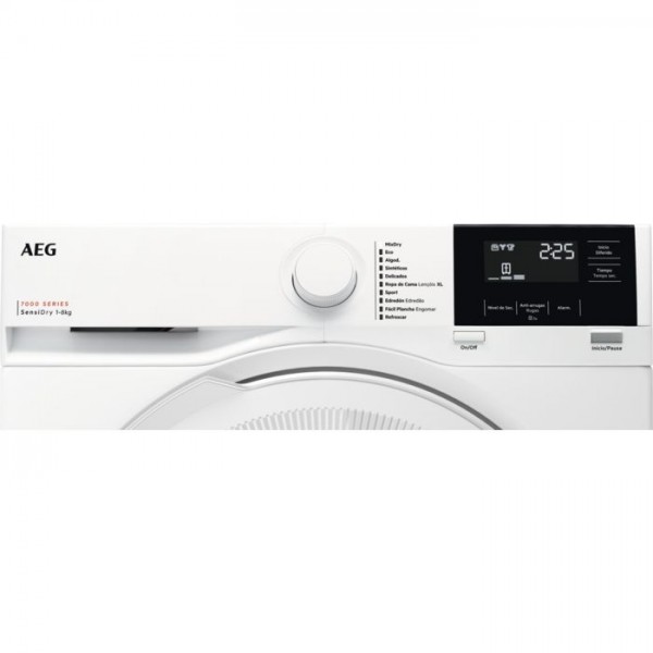 Secadora AEG Series 7000 TR718A2OB, Blanco, 8 kg, Bomba de calor, A+++
