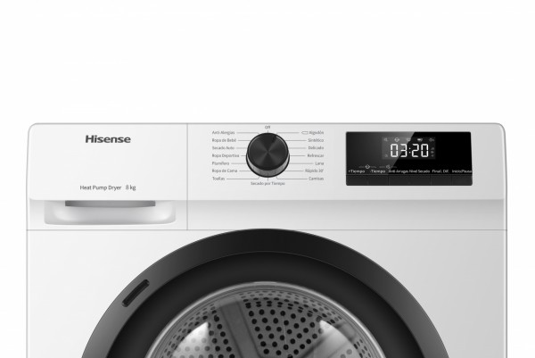 Secadora Hisense DHQE800BW2 Blanco 8 kg Bomba de calor A++