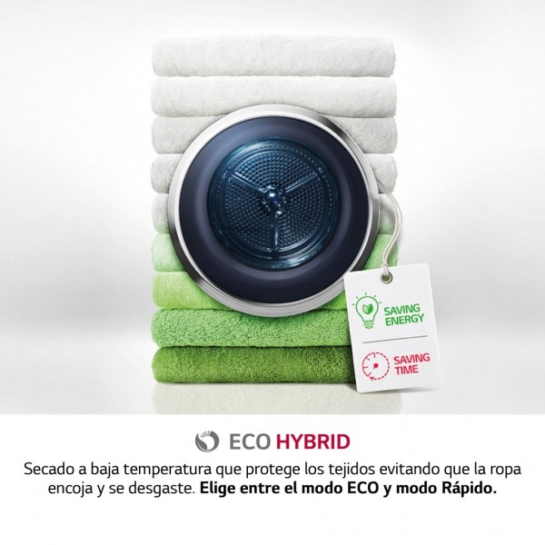 Secadora Lg RH90V5AV6N Blanco 9 kg Bomba de calor A++