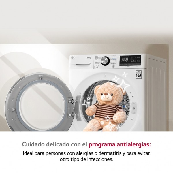 Secadora Lg RH90V5AV6N Blanco 9 kg Bomba de calor A++